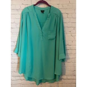 Torrid-Flowy Blouse- Size 3-Turquoise